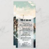 Italië Comomeer Bestemming Bruiloft Menu (Voorkant / Achterkant)