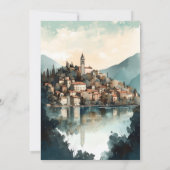 Italië Comomeer Bestemming Bruiloft Save The Date (Achterkant)