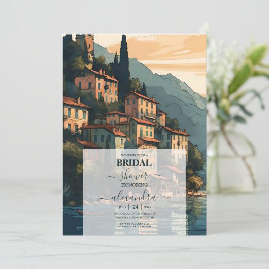 Italië Comomeer Bestemming Vrijgezellenfeest Kaart (Staand voorkant)