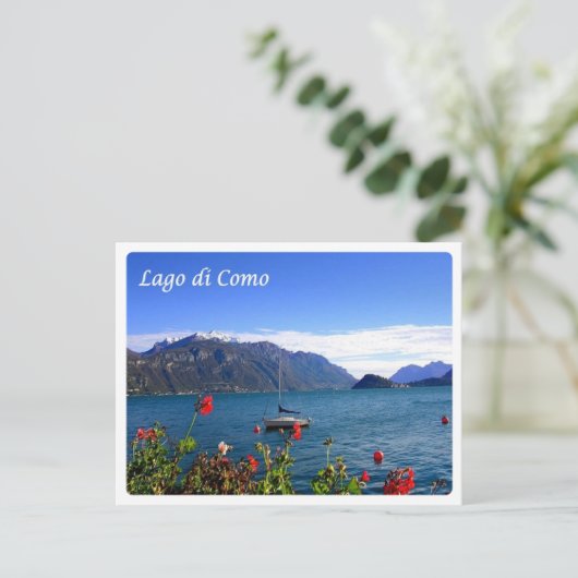 Italië - Comomeer - Briefkaart (Staand voorkant)