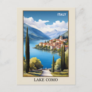 Italië Comomeer Vintage Reizen Briefkaart