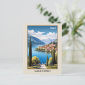 Italië Comomeer Vintage Reizen Briefkaart (Staand voorkant)