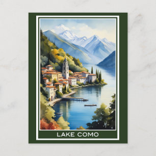 Italië Comomeer Vintage Reizen Briefkaart