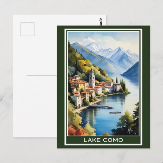 Italië Comomeer Vintage Reizen Briefkaart (Voorkant / Achterkant)