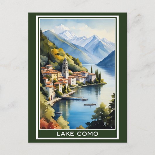 Italië Comomeer Vintage Reizen Briefkaart (Voorkant)