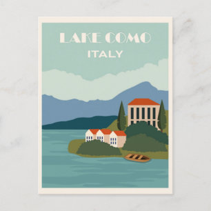 Italië Comomeer Vintage Reizen Briefkaart