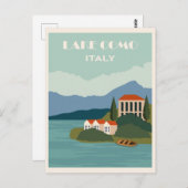 Italië Comomeer Vintage Reizen Briefkaart (Voorkant / Achterkant)