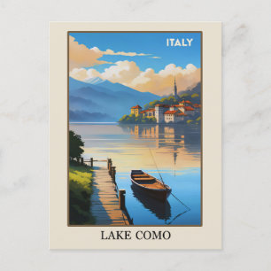 Italië Comomeer Vintage Reizen Briefkaart