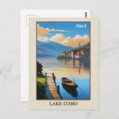 Italië Comomeer Vintage Reizen Briefkaart (Voorkant / Achterkant)