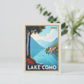 Italië Comomeer Vintage Reizen Briefkaart (Staand voorkant)