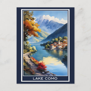 Italië Comomeer Vintage Reizen Briefkaart