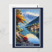 Italië Comomeer Vintage Reizen Briefkaart (Voorkant / Achterkant)