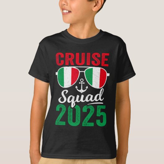 Italië Cruise Squad 2025 Zomer Vakantie Matching F T-shirt (Voorkant)