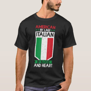 italië cultuur amerikaans recht door italiaans har t-shirt