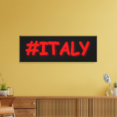 "#ITALIË" Cute Design. Bestel nu Canvas Afdruk (Insitu (Woonkamer))