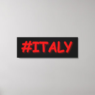 "#ITALIË" Cute Design. Bestel nu Canvas Afdruk