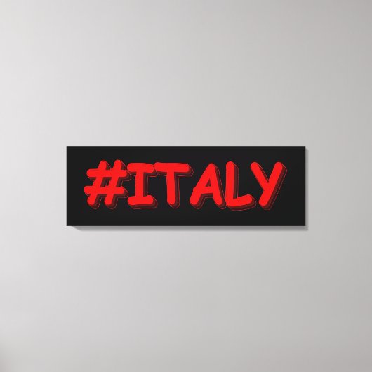 "#ITALIË" Cute Design. Bestel nu Canvas Afdruk (Voorkant)
