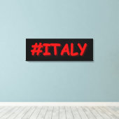 "#ITALIË" Cute Design. Bestel nu Canvas Afdruk (Insitu (Houten vloer))