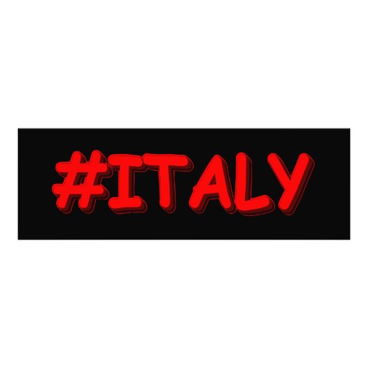 "#ITALIË" Cute Design. Bestel nu Foto Afdruk (Voorkant)