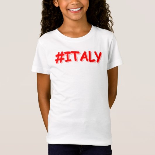 "#ITALIË" Cute Design. Bestel nu T-shirt (Voorkant)