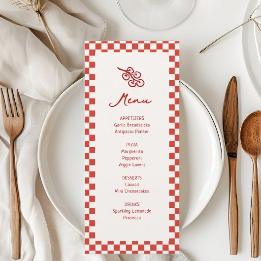 Italië Dat is een vrijgezellenfeest Menu