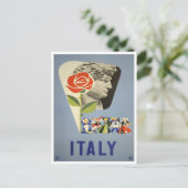 Italië David Statue Vintage Briefkaart (Staand voorkant)