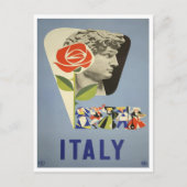 Italië David Statue Vintage Briefkaart (Voorkant)