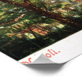  Italië, de baai van Napels en Vesuvius Poster (Hoek)