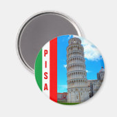 Italië - De Leaning Tower van Pisa Magneet (Voorkant / Achterkant)