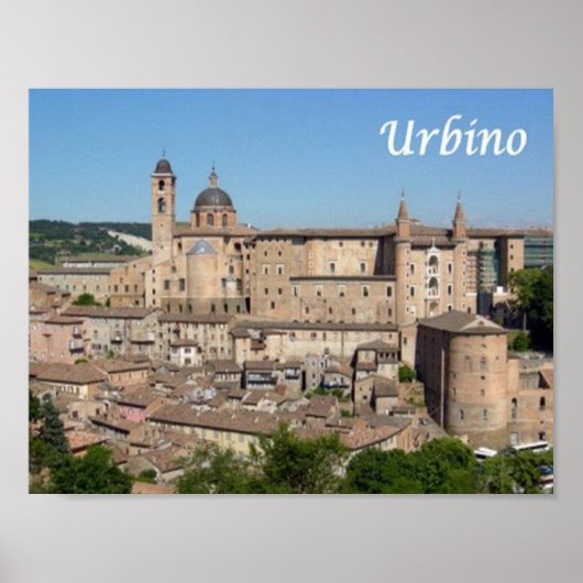 Italië - de marsen - Urbino - Poster (Voorkant)