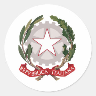 Italië Embleem Ronde Sticker