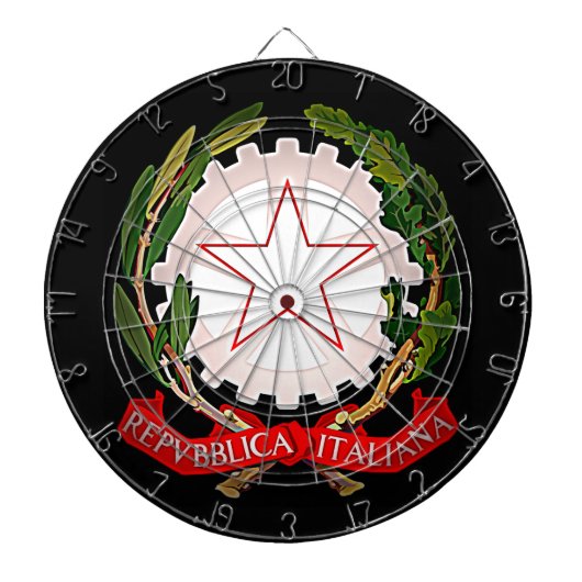 Italië Emblem Dark Dartbord (Voorkant)
