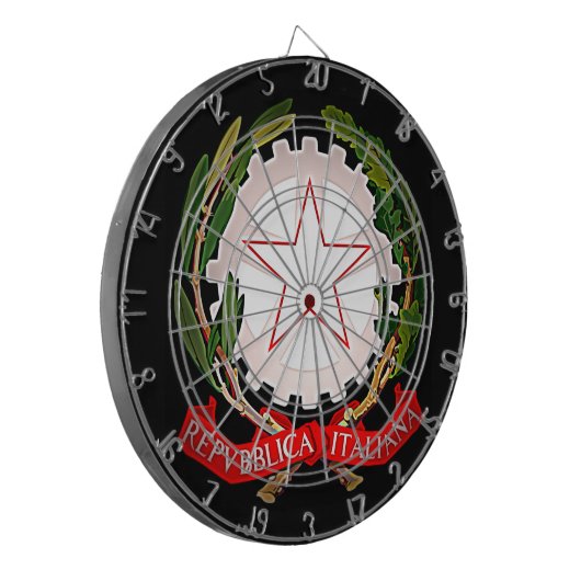 Italië Emblem Dark Dartbord (Voorkant Links)