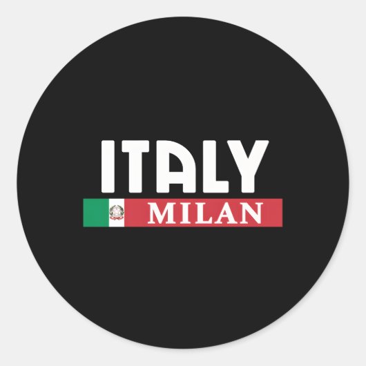Italië en de Italiaanse stad Milaan Ronde Sticker (Voorkant)