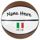 Italië en de Italiaanse vlag met Jouw naam Basketbal (Voorkant)