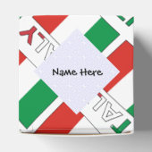 Italië en de Italiaanse vlag met Jouw naam Bedankdoosjes (Bovenkant)