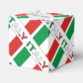 Italië en de Italiaanse vlag met Jouw naam Bedankdoosjes (Achterkant)