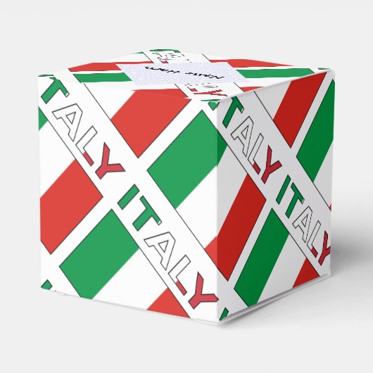 Italië en de Italiaanse vlag met Jouw naam Bedankdoosjes (Achterkant)