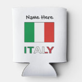 Italië en de Italiaanse vlag met Jouw naam Blikjeskoeler (Achterkant)