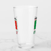 Italië en de Italiaanse vlag met Jouw naam Glas (Rechts)