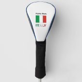 Italië en de Italiaanse vlag met Jouw naam Golfheadcover (Voorkant)