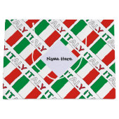 Italië en de Italiaanse vlag met Jouw naam Groot Cadeauzakje (Voorkant)