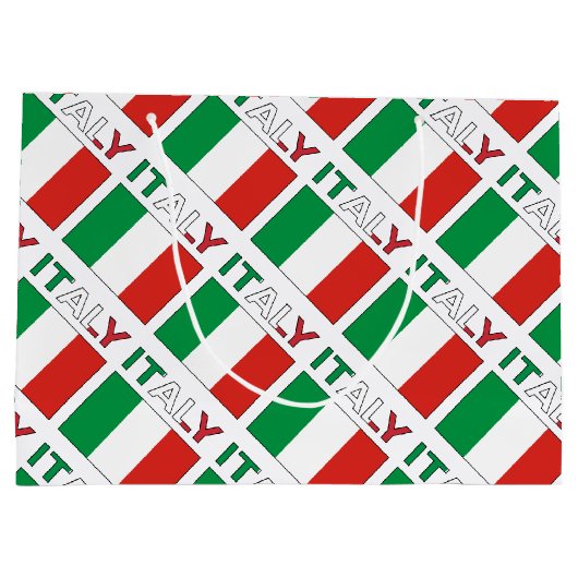 Italië en de Italiaanse vlag met Jouw naam Groot Cadeauzakje (Achterkant)