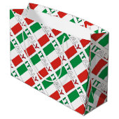 Italië en de Italiaanse vlag met Jouw naam Groot Cadeauzakje (Achterkant Gekanteld)