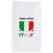 Italië en de Italiaanse vlag met Jouw naam Klein Cadeauzakje (Voorkant)