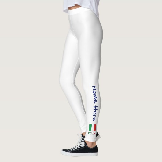 Italië en de Italiaanse vlag met Jouw naam Leggings (Links)