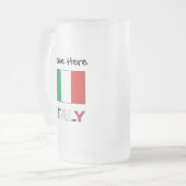 Italië en de Italiaanse vlag met Jouw naam Matglas Bierpul (Voorkant links)