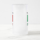 Italië en de Italiaanse vlag met Jouw naam Matglas Bierpul (Center)