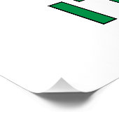 Italië en de Italiaanse vlag met Jouw naam Perfect Poster (Hoek)