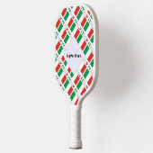 Italië en de Italiaanse vlag met Jouw naam Pickleball Paddle (Links)